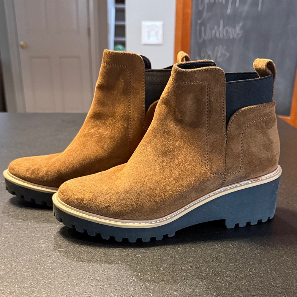 Dolce Vita Tan Suede Ankle Boots